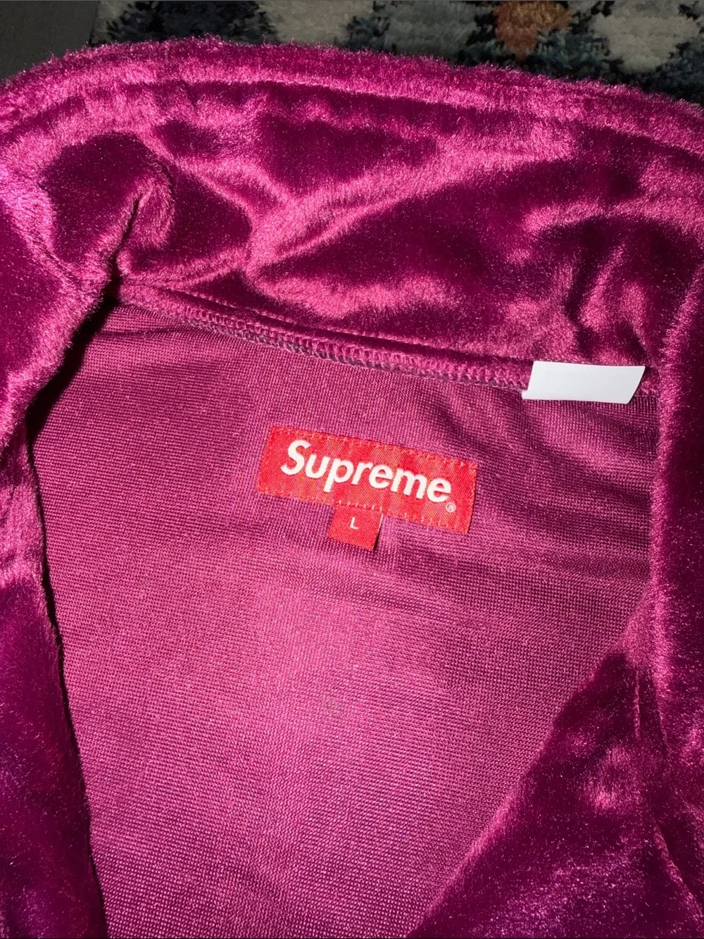 Supreme velour track jacket